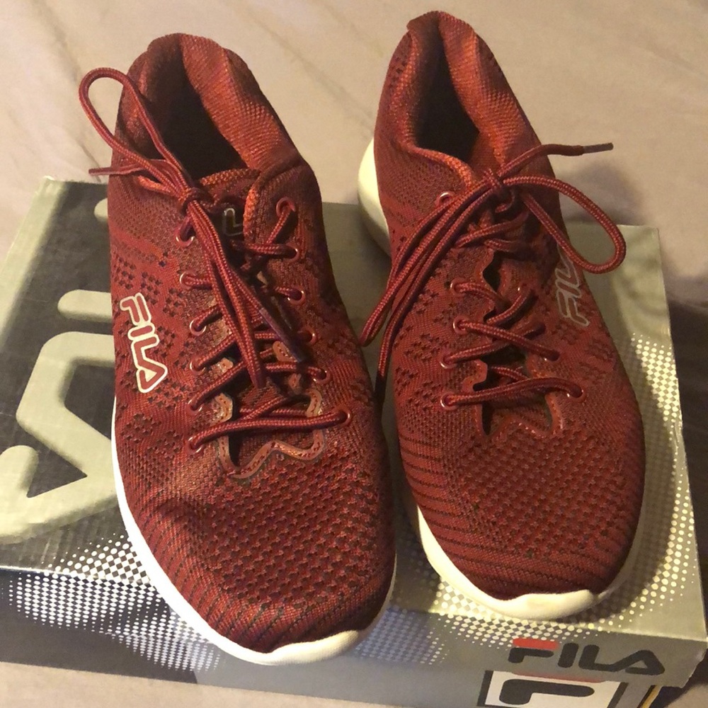 Burgundy Fila Shoes